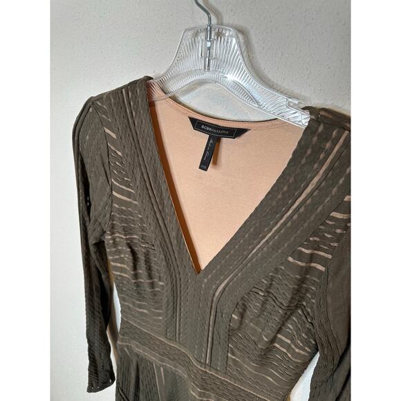 bcbg brown‎ long sleeve dress - Picture 2 of 4